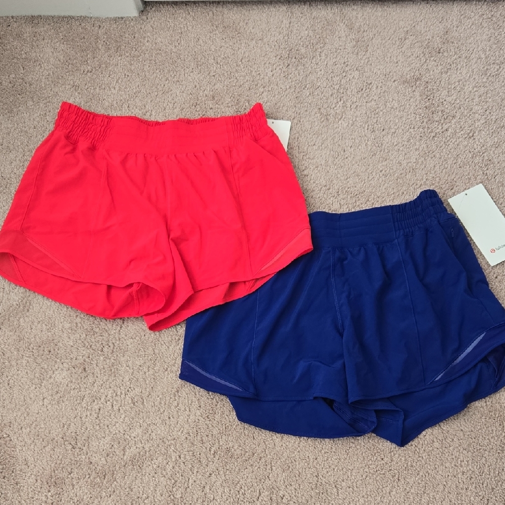 Bundle Of NWT Lululemon Hotty Hot HR Short, 4" Lined, Size 10